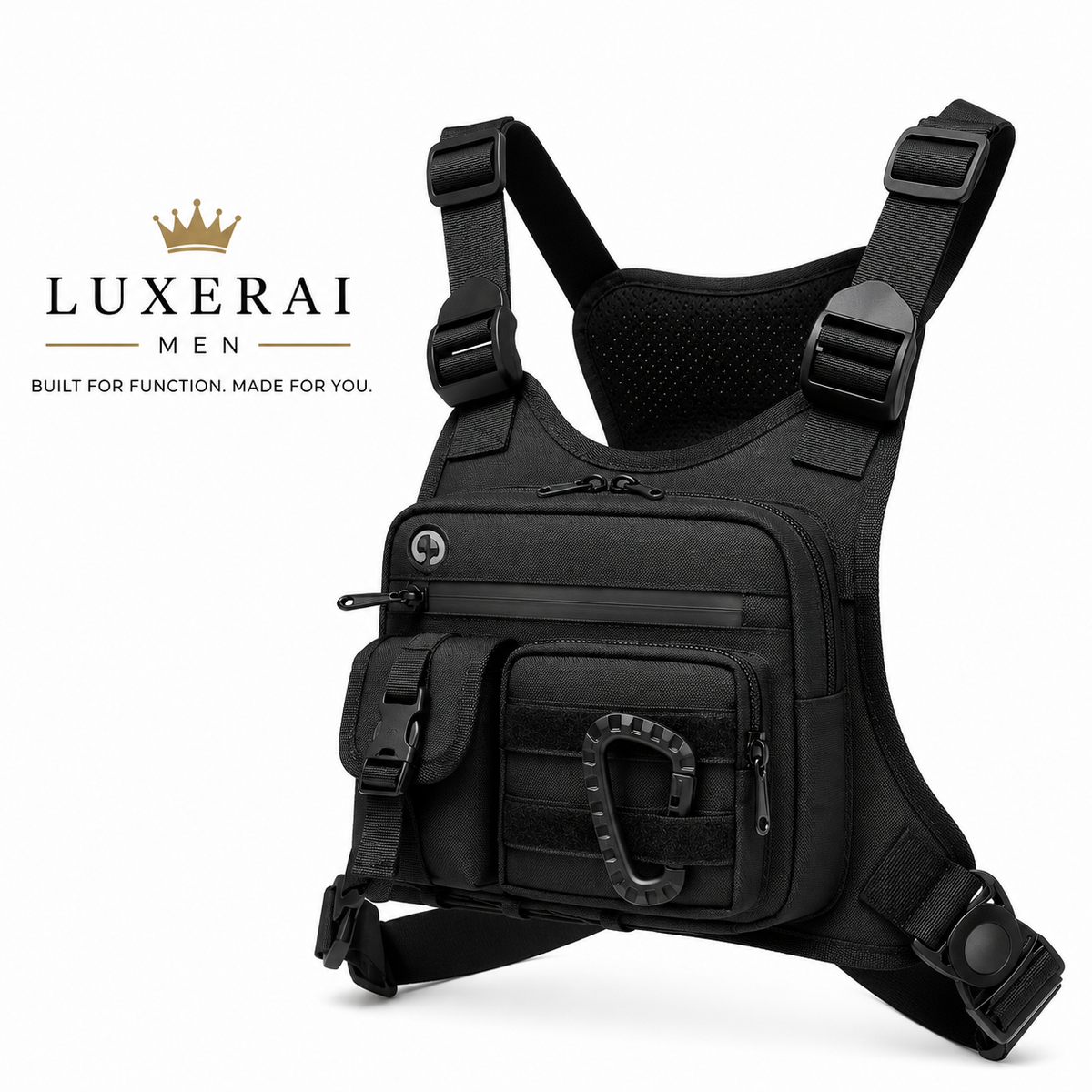 Tactical Outdoor Chest Bag Unisex Running Cycling EDC Vest Workouts Sports Chest Pack Rig for Men And Women