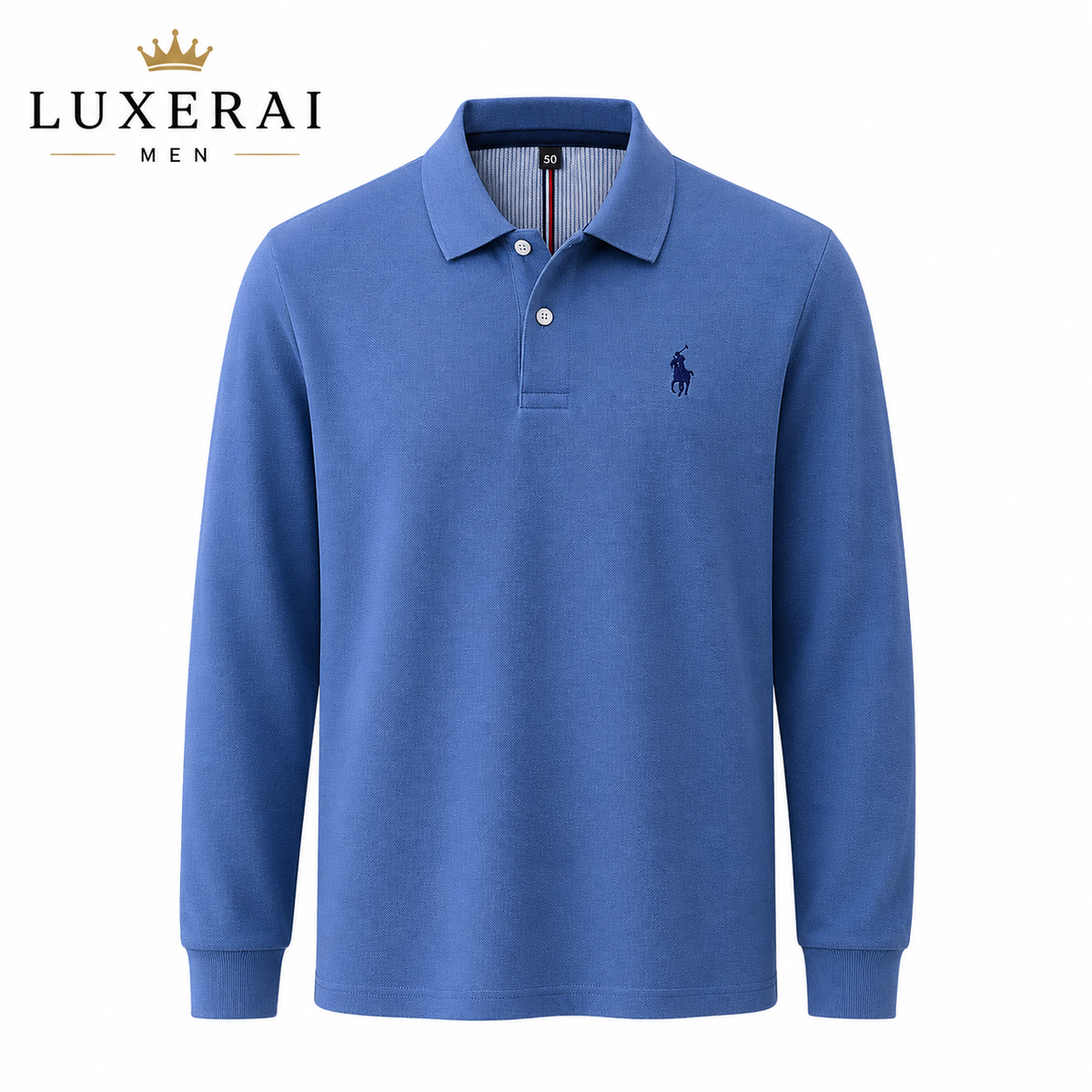 100% cotton high-end brand long sleeve polo shirt new Paul pony embroidery luxury comfort men's business leisure lapel T-shirt
