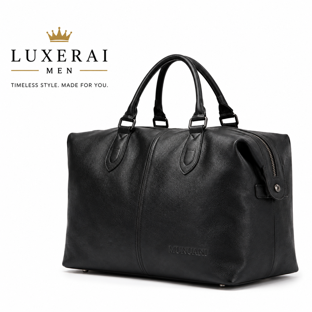 Fashion Genuine Leather Travel Bag Men's Luggage Bags Large Male Duffle Bag weekend Women Shoulder Bag Big Tote Handbag Black