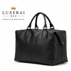 Fashion Genuine Leather Travel Bag Men's Luggage Bags Large Male Duffle Bag weekend Women Shoulder Bag Big Tote Handbag Black