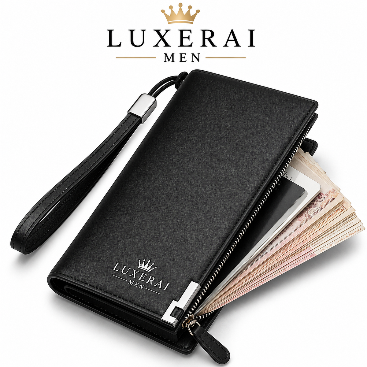 Men Wallets Classic Long Style Card Holder Male Purse Quality Zipper Large Capacity Big Brand Luxury Wallet For Men