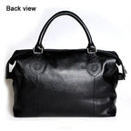 Fashion Genuine Leather Travel Bag Men's Luggage Bags Large Male Duffle Bag weekend Women Shoulder Bag Big Tote Handbag Black