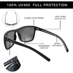 ZENOTTIC Fashion Polarized Sunglasses Shade for Women Men Lightweight TR90 Frame UV400 Protection Square Sun Glasses
