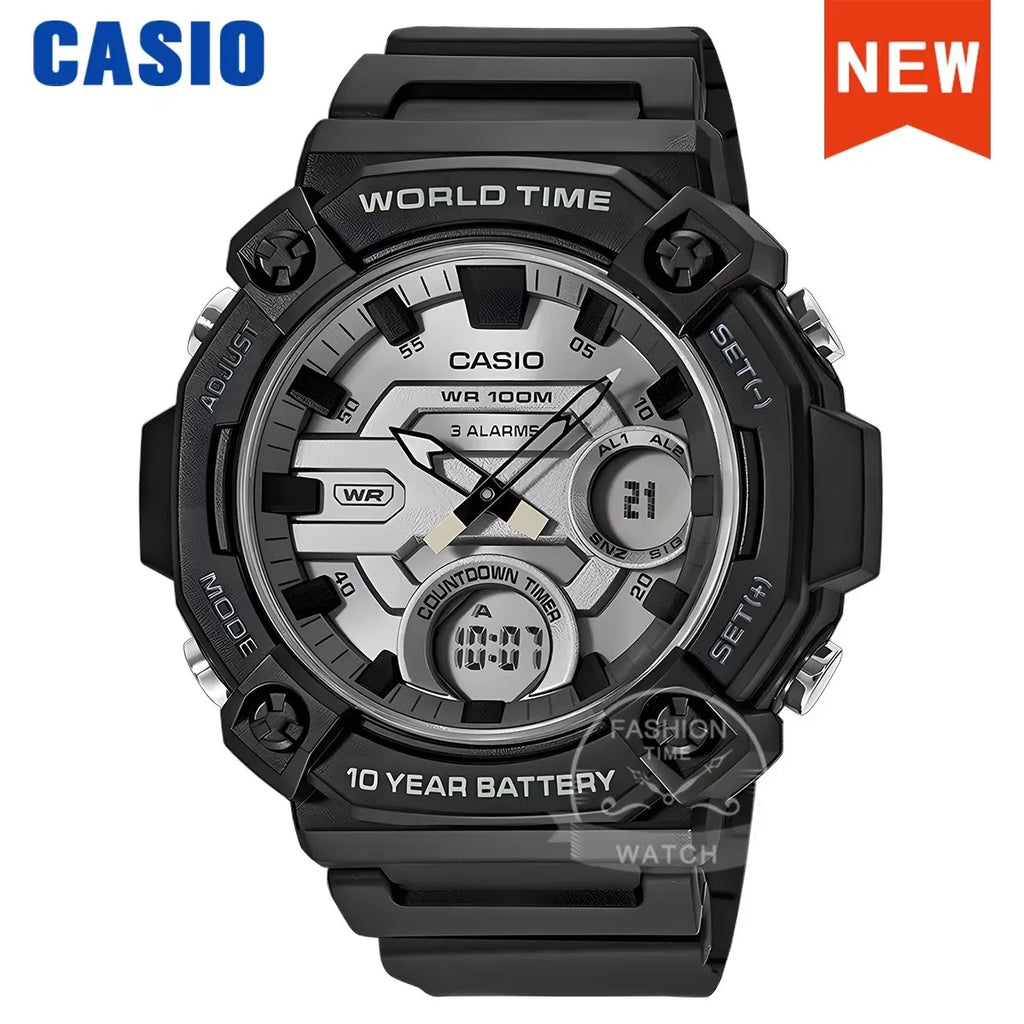 Casio Watch for Men Dual Display Multi-function Electronic Watch AEQ-120W Series