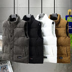 2024 New in Padded Vest Men Zipper Winter Thick Warm Corduroy Sleeveless Jacket Male Autumn Casual Waistcoat Golf Work Wear Coat
