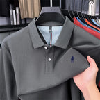 100% cotton high-end brand long sleeve polo shirt new Paul pony embroidery luxury comfort men's business leisure lapel T-shirt