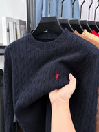 Designer Brand Pony Embroidery Fashion Sweater Men Classic Paul Fashion Jacquard Autumn/Winter Round Neck Warm Knitted Pullover