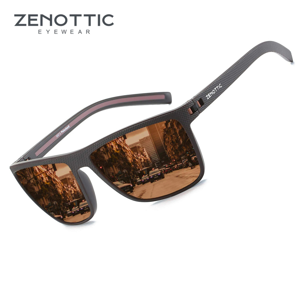 ZENOTTIC Fashion Polarized Sunglasses Shade for Women Men Lightweight TR90 Frame UV400 Protection Square Sun Glasses