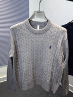 Designer Brand Pony Embroidery Fashion Sweater Men Classic Paul Fashion Jacquard Autumn/Winter Round Neck Warm Knitted Pullover