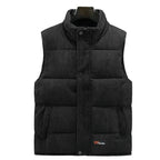 2024 New in Padded Vest Men Zipper Winter Thick Warm Corduroy Sleeveless Jacket Male Autumn Casual Waistcoat Golf Work Wear Coat