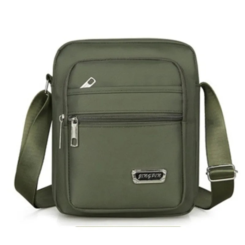 Men's Nylon Shoulder Bag Business Leisure Large Capacity Portable Handbag Multi Layer Waterproof Summer Male's Crossbody Bags