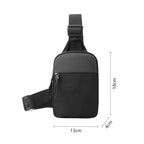Men Waterproof Sling Chest Pack Fashion Small Black Crossbody Shoulder Zipper Bag Travel Workout Handbag Messanger Bag for Men