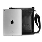 Men's Leather Messenger Bag Business Shoulder Bag Small Crossbody Bag Multi Function Messenger Bag Men's Travel Bag