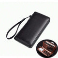 Men's Long Zipper Wallet High Quality Pu Leather Wallet For Men RFID Blocking Business Clutch Bag Credit Card Holder Purse Man