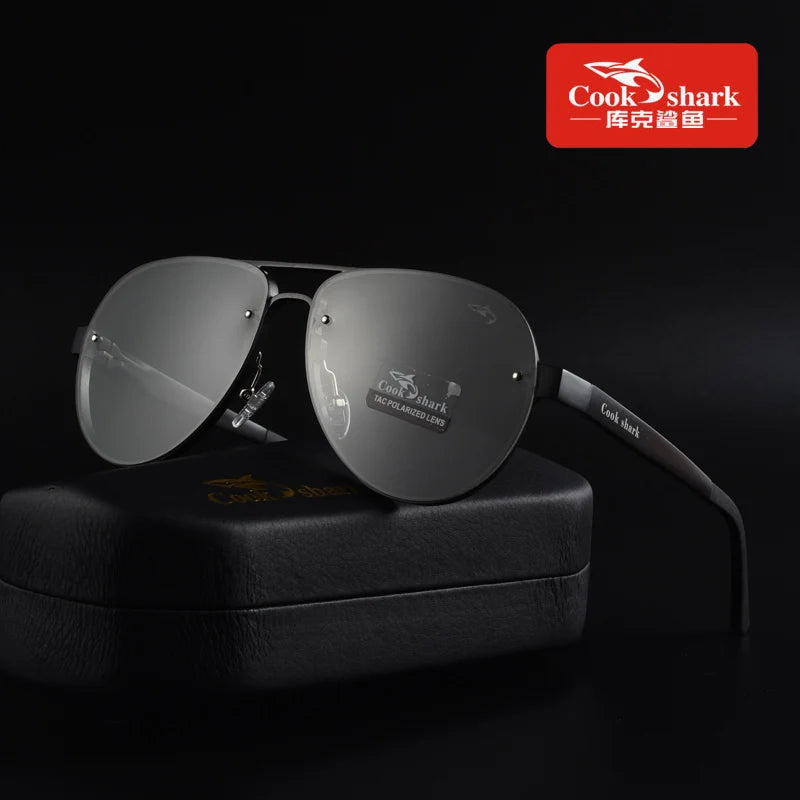 Cook's Color-Changing Sunglasses Polarized Sunglasses for Men's Driving Day and Night Dual-Purpose Driving Mirror Fishing Glasse