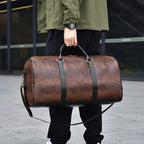 Large Capacity Retro Crocodile-Textured Travel Duffel Bag - Durable Unisex Vacation Luggage,  Versatile Gift for Men & Women