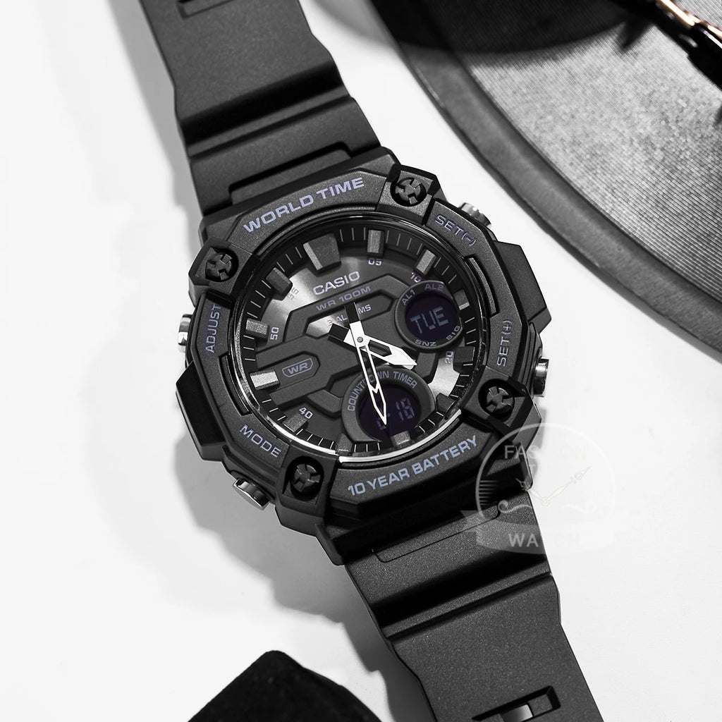 Casio Watch for Men Dual Display Multi-function Electronic Watch AEQ-120W Series