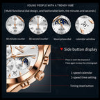 OLEVS 3609 Men's Watch High Quality Multi functional Waterproof Luminescent Quartz Watch Luxury Brand Men's Watch Montre Homme